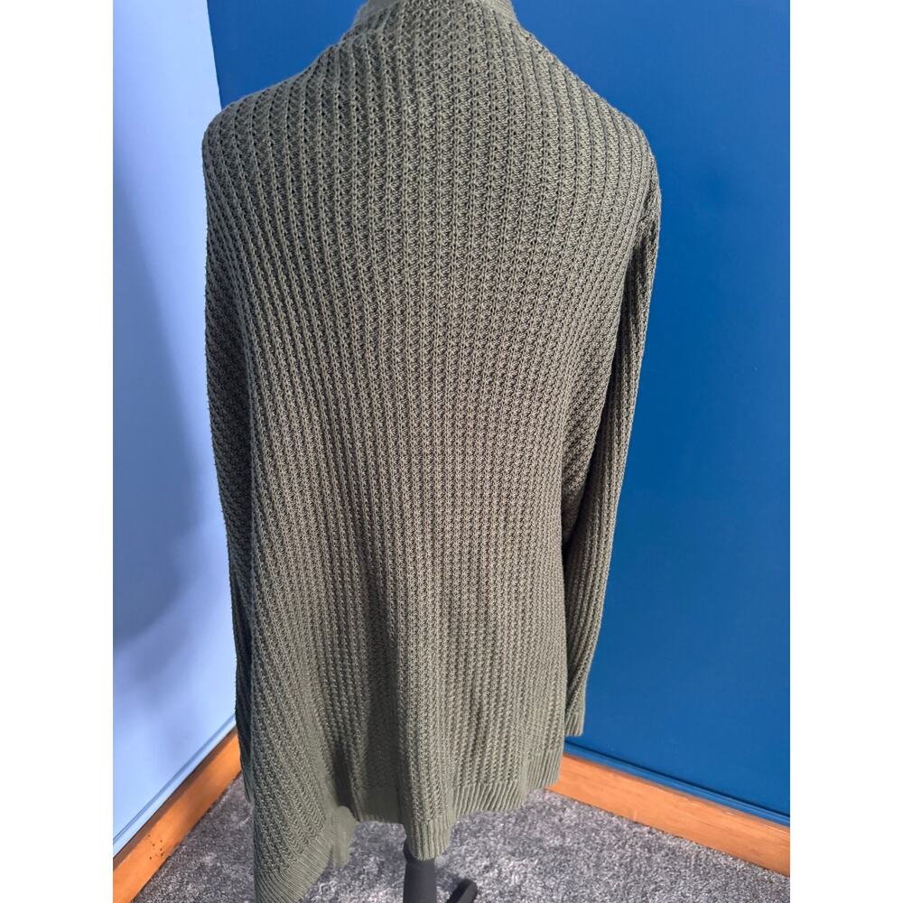 Market & Spruce Olive Green Open Front Knit Cardigan Sweater Size 3X - Picture 3 of 7